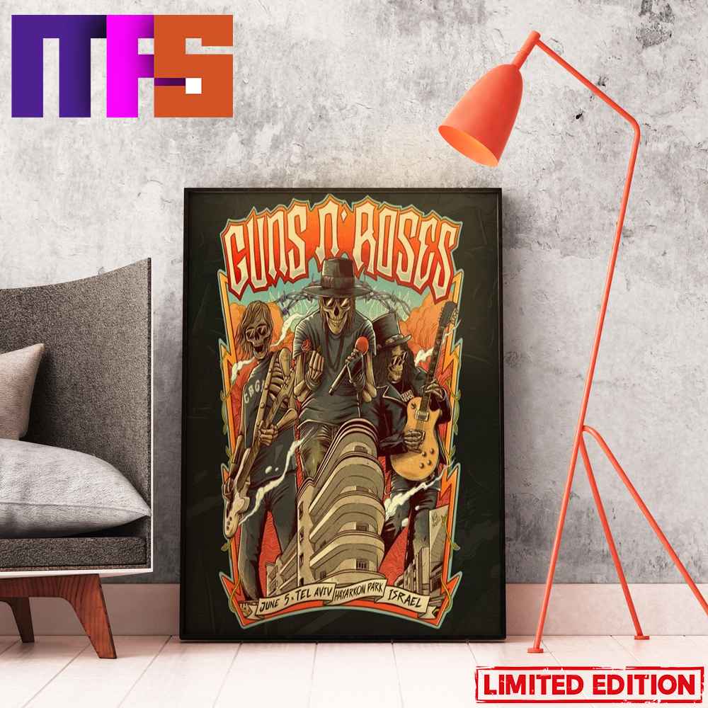 Guns N Roses June 5 2023 Tel Aviv Hayarkon Park Israel Home Decor Poster Canvas.jpg