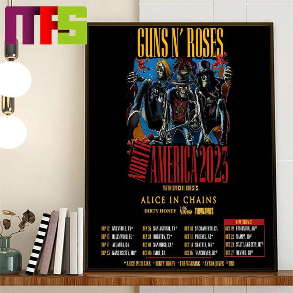 Guns N Roses North America 2023 With Special Guests Home Decor Official Poster Canvas.jpg