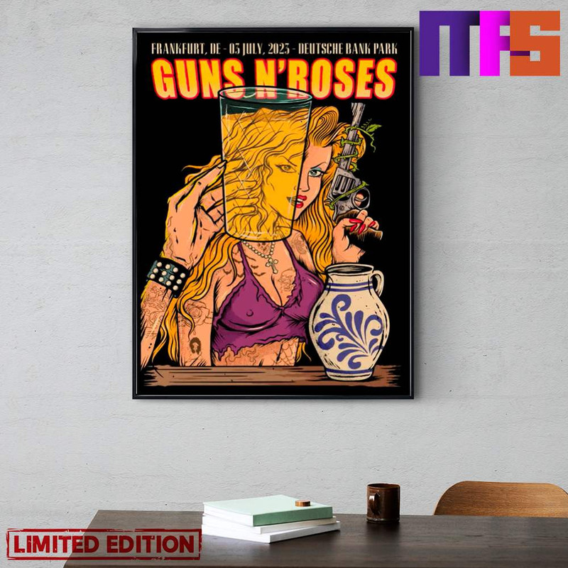 Guns N' Roses Tour June 3 2023 Deutsche Bank Park Frankfurt Germany Home Decor Poster Canvas.jpg