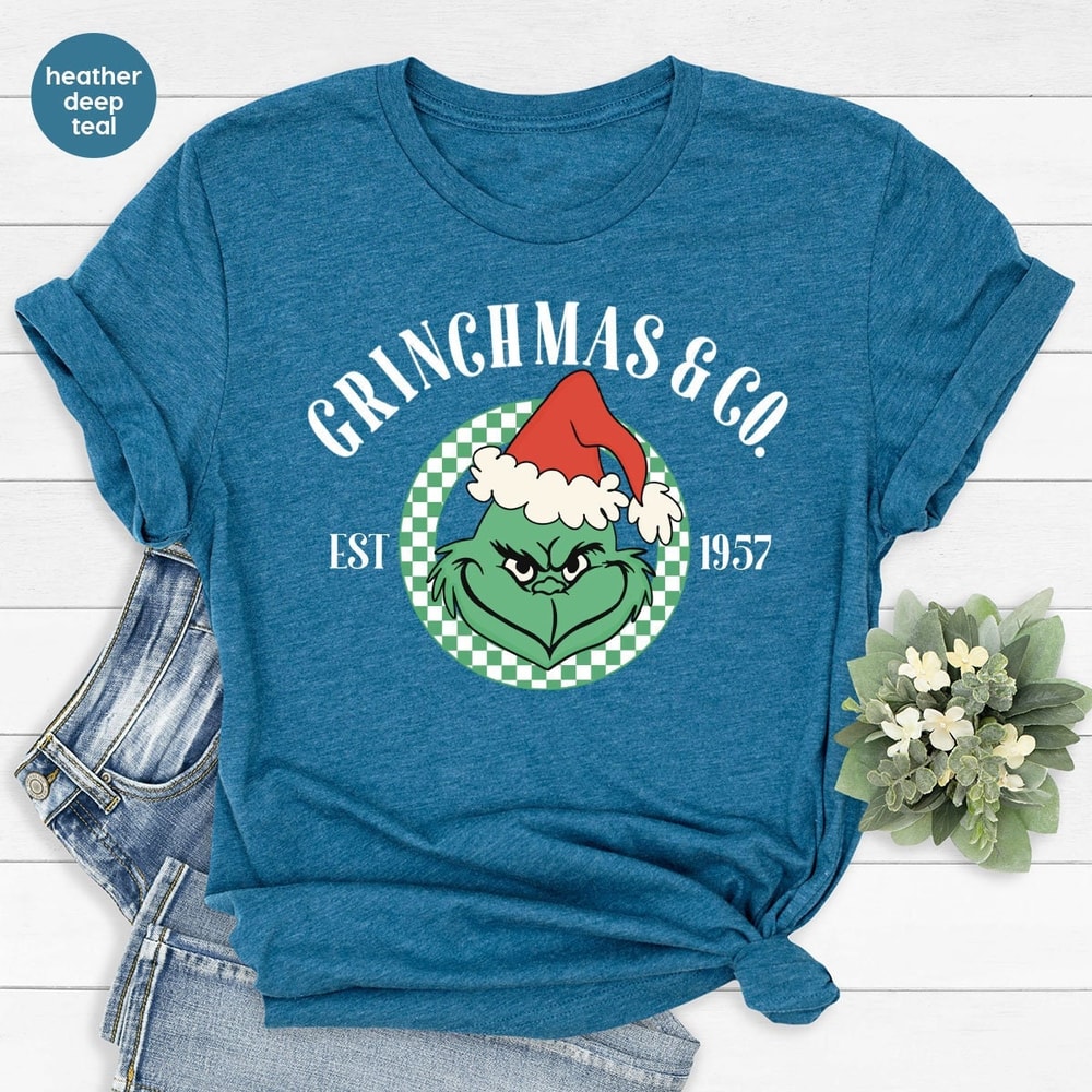 Grinchmas T-Shirts, Christmas Grinch Gifts, Grinch T-Shirts, Merry Christmas Crewneck Sweatshirt, Family Gift, Holiday Outfit, Xmas Clothing.jpg