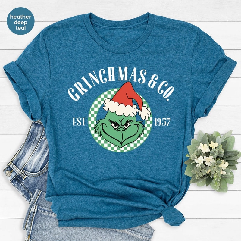 Grinchmas T-Shirts, Christmas Grinch Gifts, Grinch T-Shirts, Merry Christmas Crewneck Sweatshirt, Family Gift, Holiday Outfit, Xmas Clothing.jpg