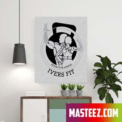 ivers fit logo in grey classic poster canvas