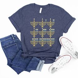 hanukkah menorah shirt,happy hanukah shirt, chanukah jewish holiday celebration, jewish shirt, holiday hanukkah shirt, h