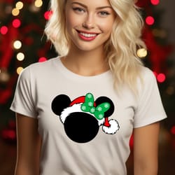 mickey minnie santa ears shirt , christmas disney trip shirt , winter vacation disney shirt , christmas disney mickey mi