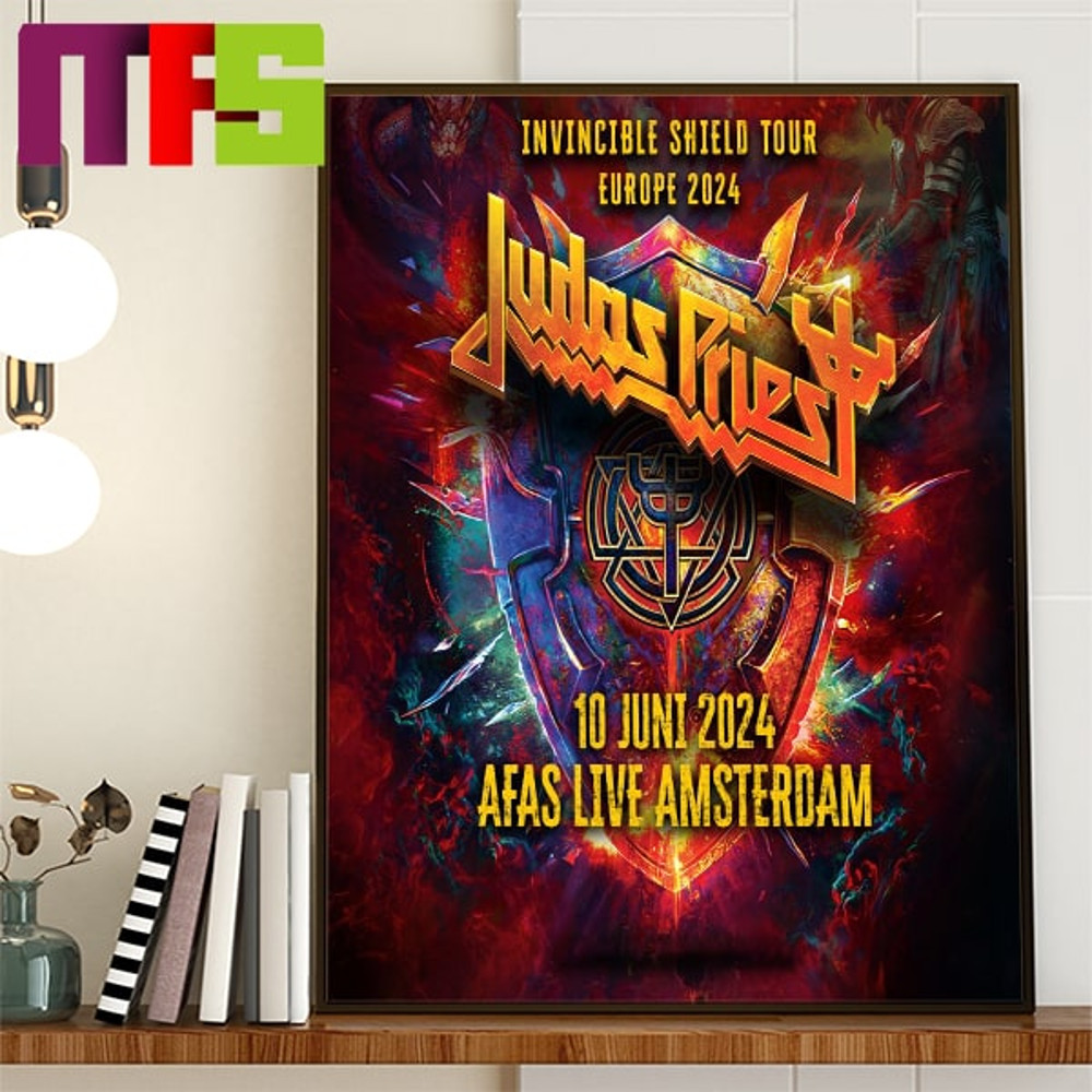 Judas Priest Invincible Shield Tour Europe 2024 Amsterdam AFAS Live On June 10th Home Decor Poster Canvas.jpg