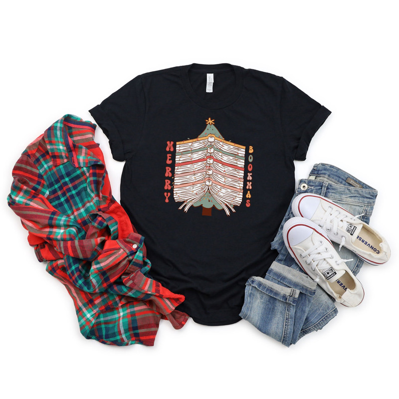 Merry Bookmas Shirt,Book Lover, Christmas Lights Shirt, Book Nerd, Christmas Gift Teacher, Vintage Christmas, Gift For Her, School Christmas.jpg