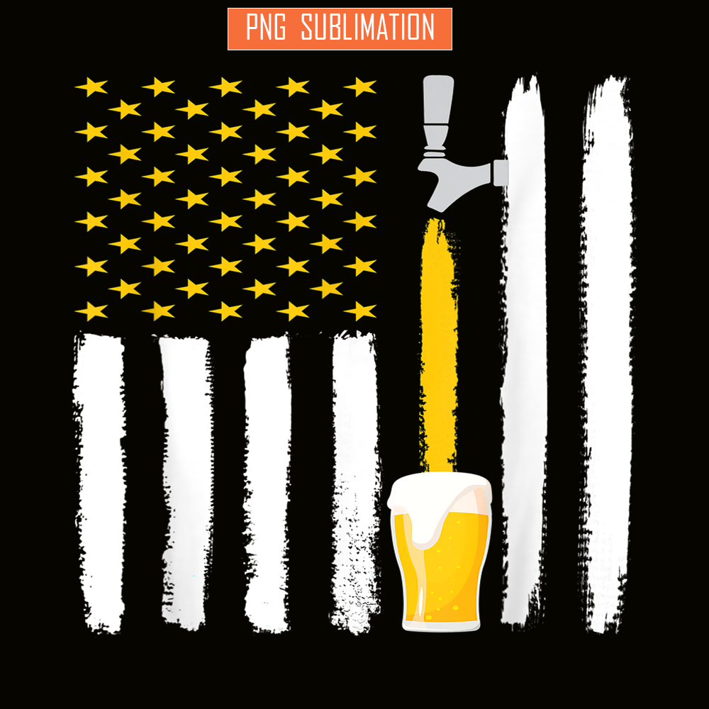 BEER28102317-Craft Beer PNG American Flag Beer Vibes PNG 4th July Brewery PNG.png