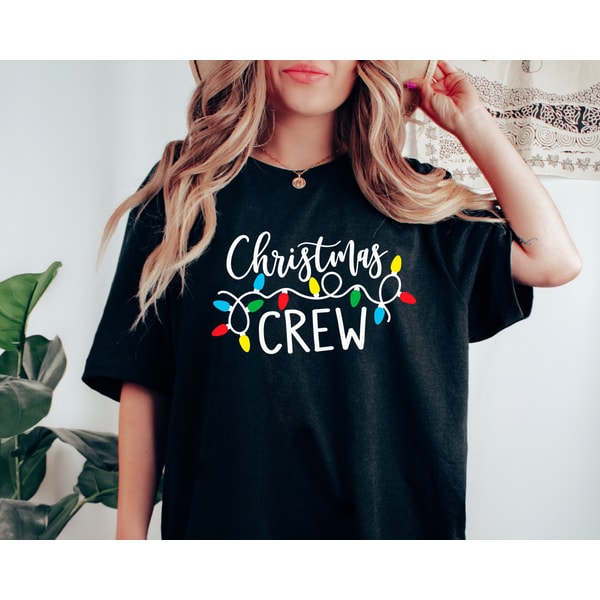Christmas Crew Shirt, Merry Christmas Shirt, Christmas Teacher Shirt, Matching Christmas Shirts, Family Christmas Shirts, Christmas lights 1.jpg