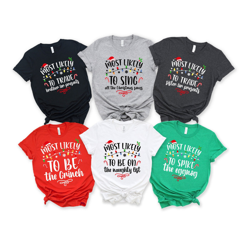 Most Likely To Christmas Funny Shirt, Most Likely To Custom Christmas Shirt, Family Shirt, Christmas Custom Shirt, Christmas Group Shirt.jpg