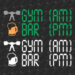 Funny Gym Workout Drinking Bar Exercise Heat Transfer Cricut Silhouette SVG Cut File