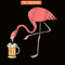 BEER28102322-Flamingo Drinking Beer PNG Funny Pink Flamingo PNG Beer Lover PNG.png