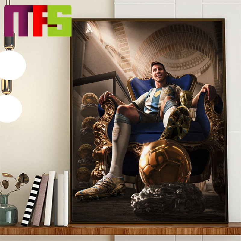 Lionel Messi Wins 2023 Ballon d'Or Artwork Home Decoration Poster Canvas.jpg