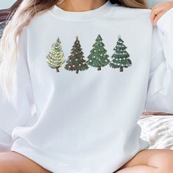christmas sweatshirt, christmas tree sweater, christmas crewneck, christmas tree sweatshirt, holiday sweaters for women,