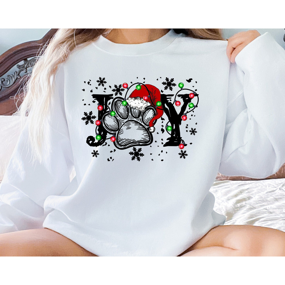 Christmas Sweatshirt, Joy Dog Christmas, Dog Christmas, Holiday Gift Sweater, Joy Christmas, Dog Love Sweater, Winter Sweatshirt.jpg