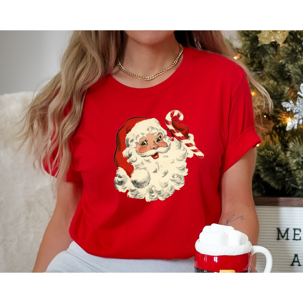 Christmas Tee, Old Fashioned Santa Claus, Retro Santa Claus Design on premium unisex shirt, plus sizes available 1.jpg
