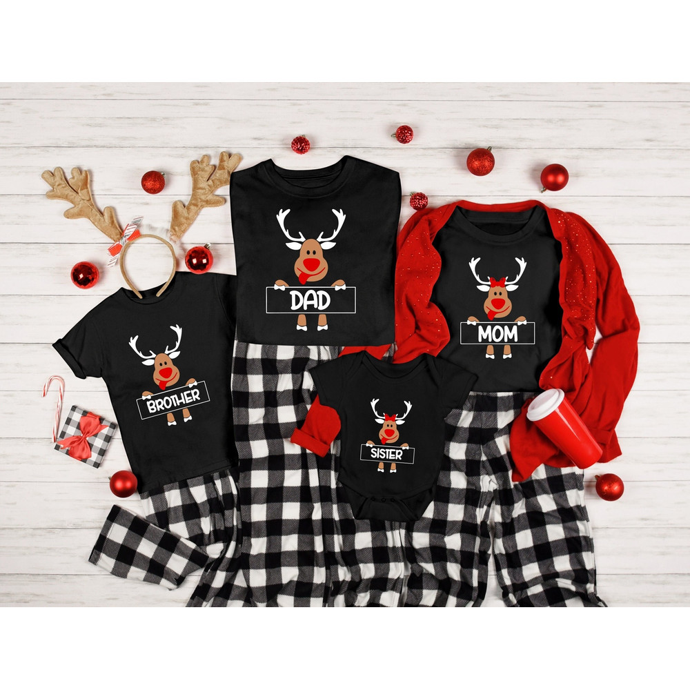 Reindeer Christmas Shirt, Christmas Family Shirt, Christmas Sweatshirt, Christmas Custom Shirt, Christmas Tee, Merry Christmas, Family Tee.jpg