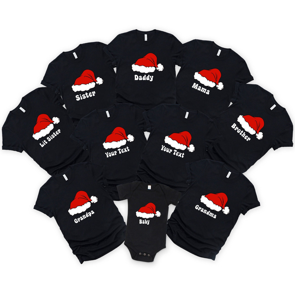 Santa Hat Christmas Shirt, Christmas Family Shirt, Santa Hat Shirt, Christmas Funny Shirt, Christmas Tee, Merry Christmas, Family Tee.jpg