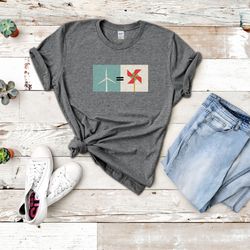 windmill shirt, wind turbine shirt, climate change shirt, nature lover gift, nature shirt, environmentalist tee