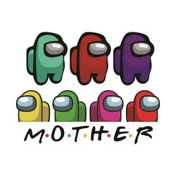 among us mothers day svg, mother day svg, among us svg, among us mother svg, among us game svg, video game svg, game svg
