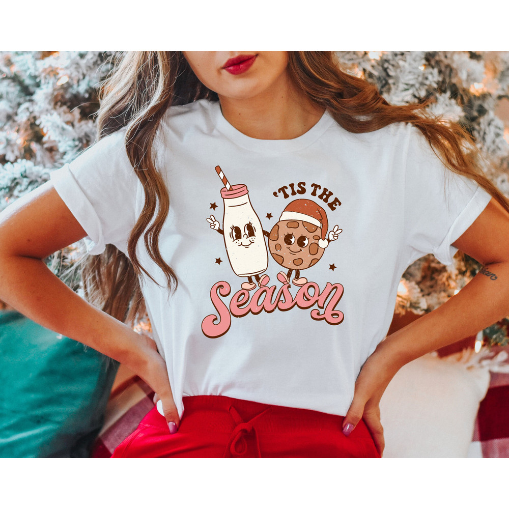 Tis The Season Retro Christmas Shirt, Womens Christmas Shirt, Cute Christmas Crewneck, Xmas Shirt, Trendy Christmas Shirt 1.jpg