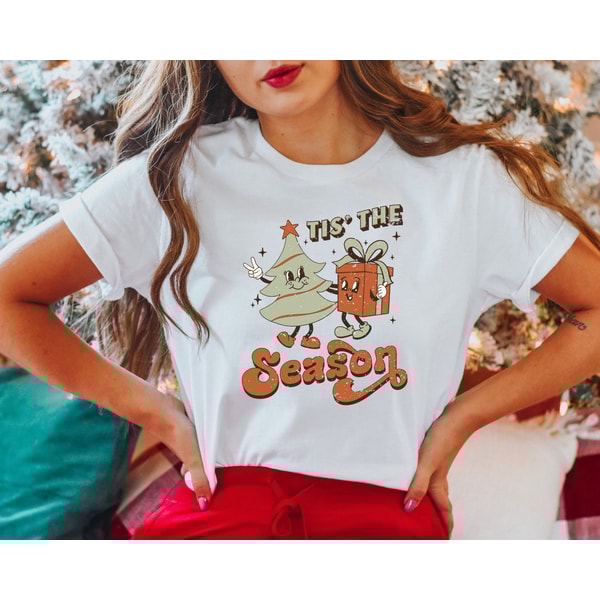 Tis The Season Retro Christmas Shirt, Womens Christmas Shirt, Cute Christmas Crewneck, Xmas Shirt, Trendy Christmas Shirt 2.jpg