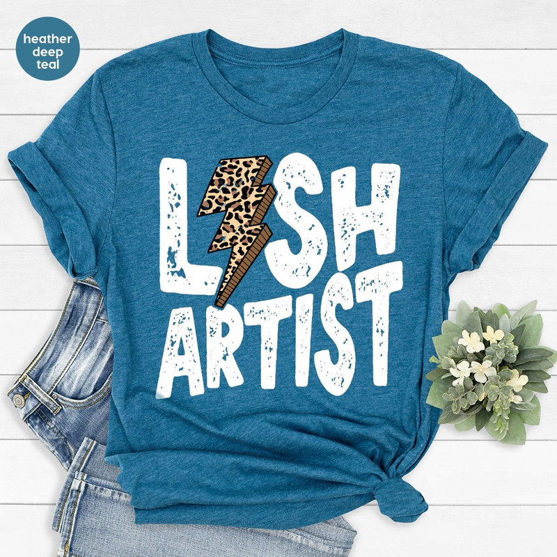 Retro Lash Artist T-Shirt, Lash Artist Gift, Lash Tech TShirt, Lash Technician Gifts, Leopard Print Womens Clothing, Graphic Tees for Ladies.jpg