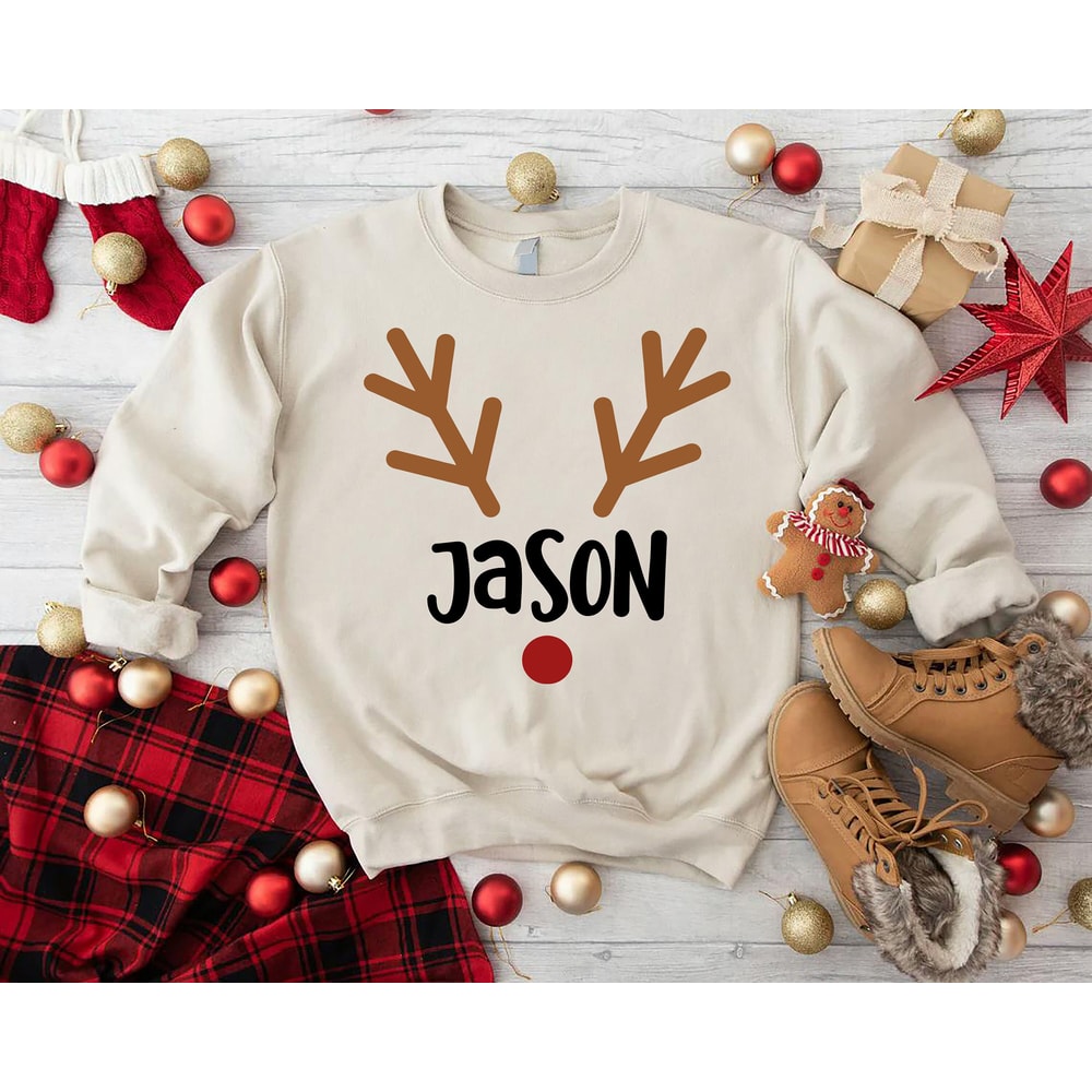 Christmas Custom Name Reindeer Sweatshirt, Christmas Reindeer Sweatshirt, Personalized Christmas Couple Shirt, Kids Holiday,Christmas Group.jpg
