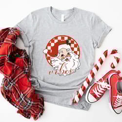 christmas santa vibes shirt, cute santa shirt, womens christmas shirt,holiday shirt,christmas matching santa shirt,chris