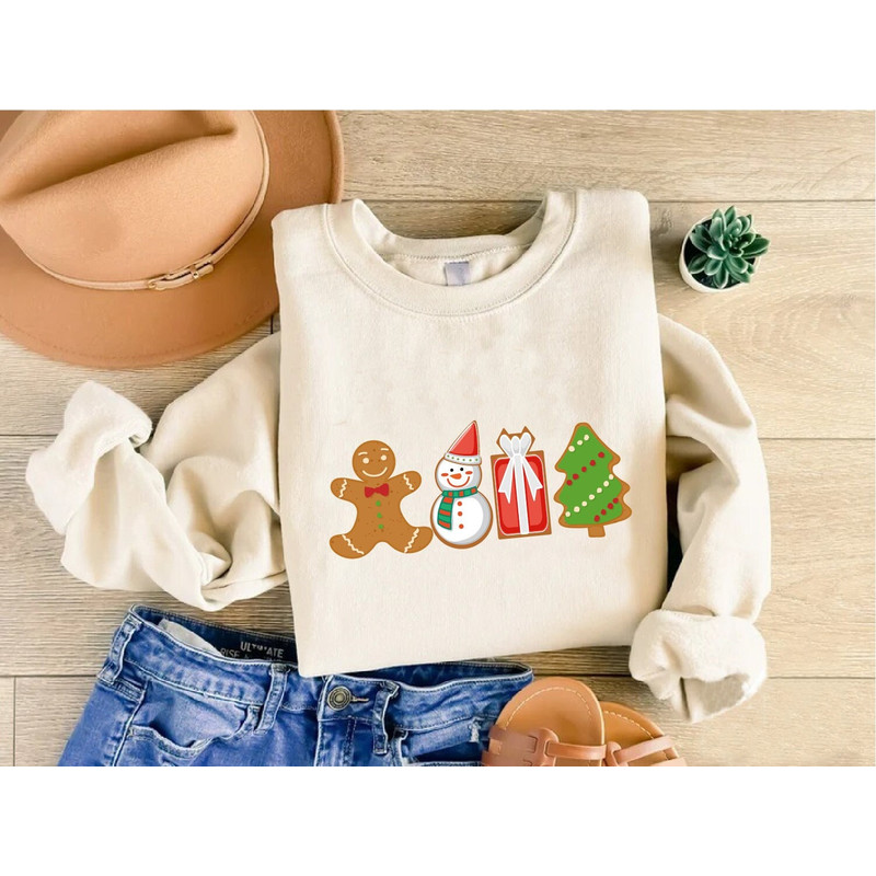 Cute Gingerbread Men Christmas Sweatshirt, Christmas Cookies Sweatshirt, Christmas Gift For Baker, Holiday Cookie Shirt,Holiday Cookie Shirt.jpg