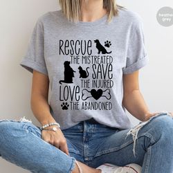 save animals shirts, animal rescue shirts, animal rights t shirt, adoption pet tshirt, fur mama gifts, funny pet clothin