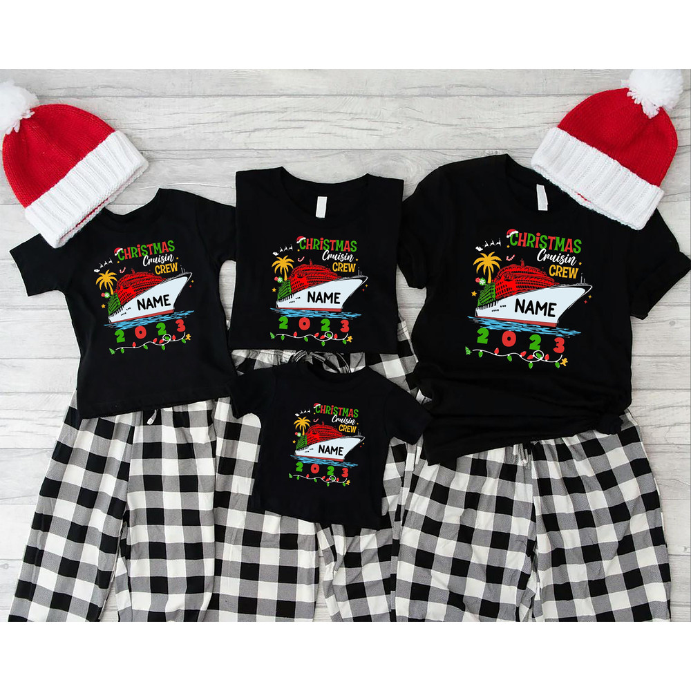 Family Christmas Cruisin Crew 2023 Shirts, Custom Christmas Cruise Crew Shirt, Cruise Crew Shirt, Custom Christmas Gifts, Cruise Crew Shirt.jpg