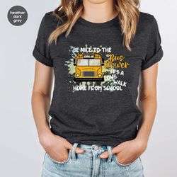 school bus driver shirt, back to school tshirt, school bus graphic tees, shirts for men, bus driver appreciation gifts,