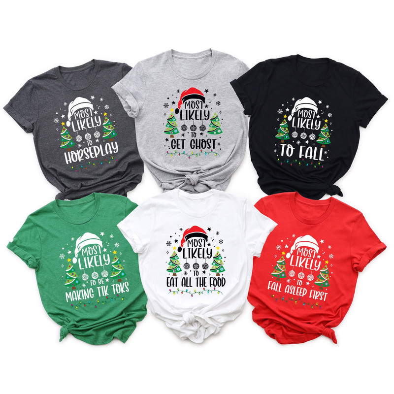 Most Likely To Christmas Tree Matching Shirts Gift, Santa Hat Sweatshirt, Christmas Tree Shirts, Christmas Matching For Family Members.jpg