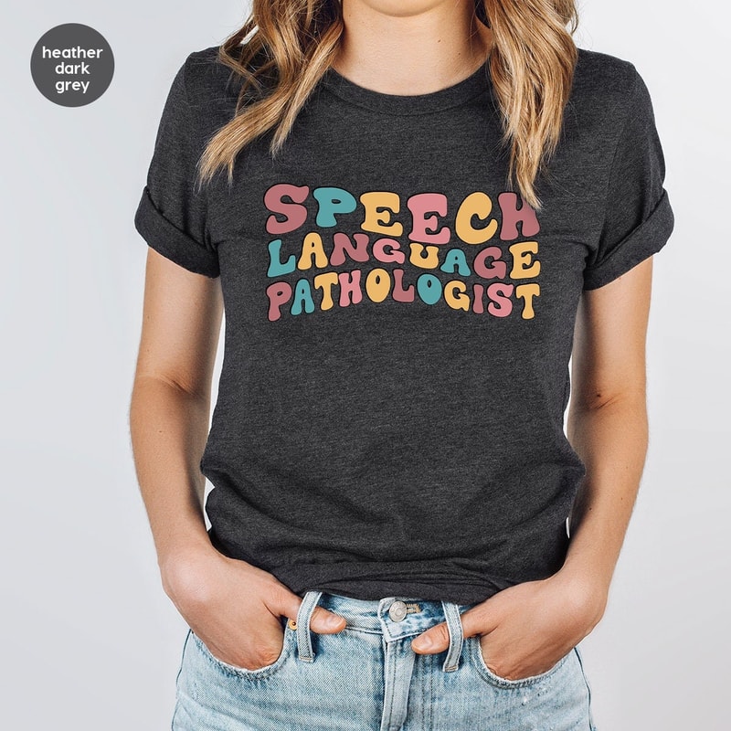 Speech Language Pathologist Gifts, Cute Speech Language Pathology Gifts, Retro Teacher Vneck T Shirts, Speech Therapist Appreciation Gifts.jpg
