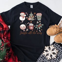 jingle all the way shirt, vintage christmas t-shirt, jingle shirt, christmas party tee, christmas gift tee, merry christ