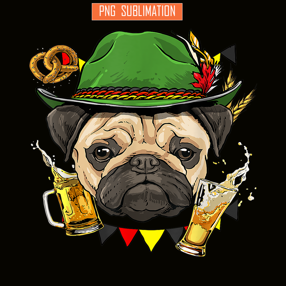 BEER28102362-Pug Oktoberfest PNG German Beer Fest PNG Dog And Beer PNG.png