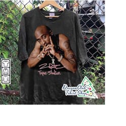 vintage 90s graphic style tupac shakur t-shirt - 2pac rapper t-shirt - retro american rapper oversized t-shirt rap hip h