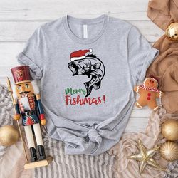 merry fishmas shirt, fisherman christmas t-shirt, fishing christmas tee, cute christmas fish shirt, merry christmas shir