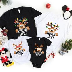 reindeer family christmas shirt, custom matching family christmas shirts, custom family christmas shirt, cute deer shir
