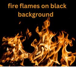 fire flames on black background