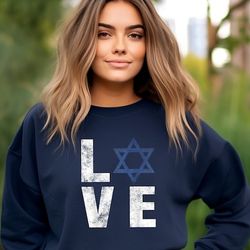 proud jewish sweatshirt, hanukkah gift, israel sweater, jewish gift, chanukah, israel jewish, pray for israel, support i
