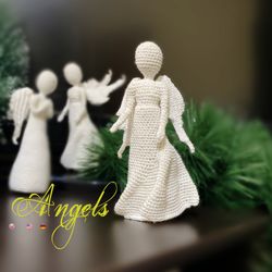 Angel. Crochet PDF pattern. Christmas or Saint Valentine's Angel. Praying angel * Angel with spread wings