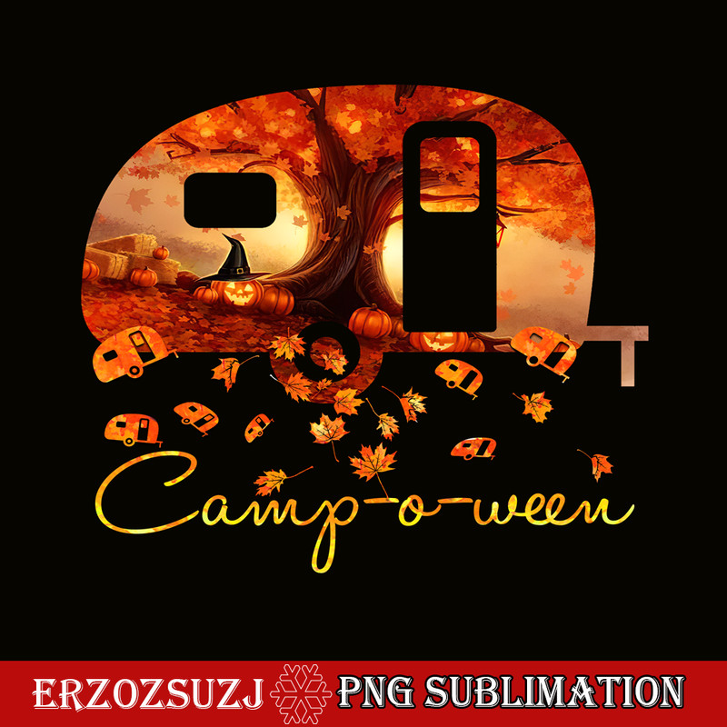 CAMP07112347-Camp o ween png camping autumn png Halloween And Camping PNG.png