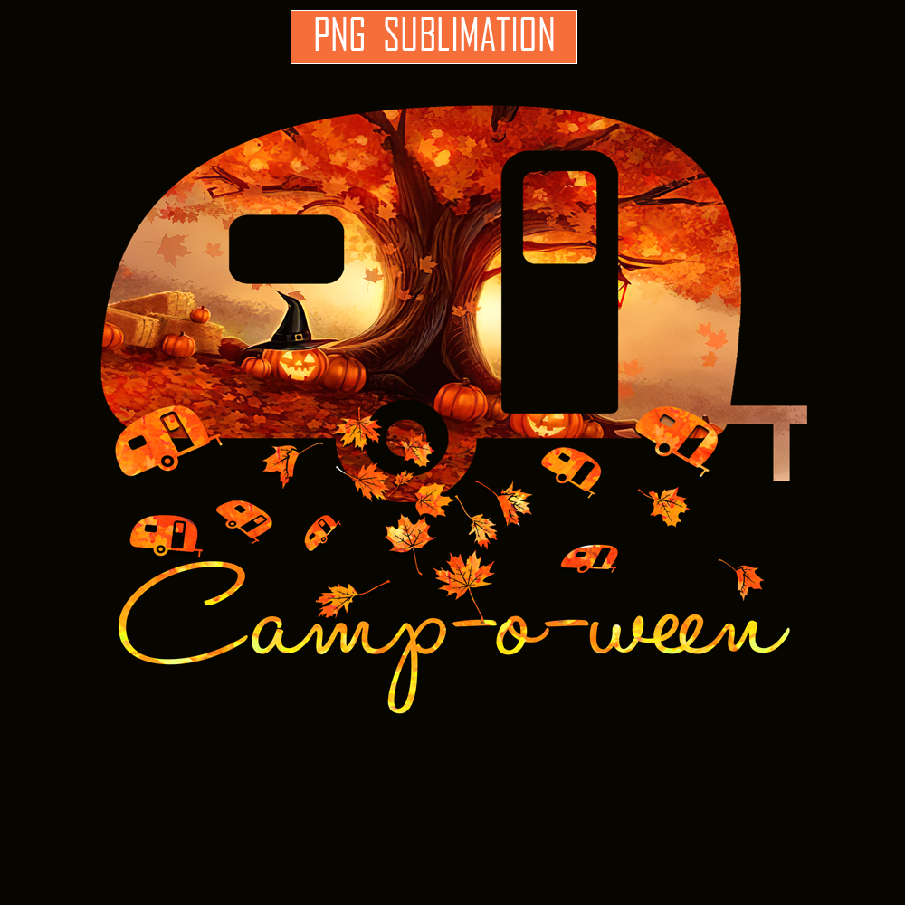 CAMP07112347-Camp o ween png camping autumn png Halloween And Camping PNG.png