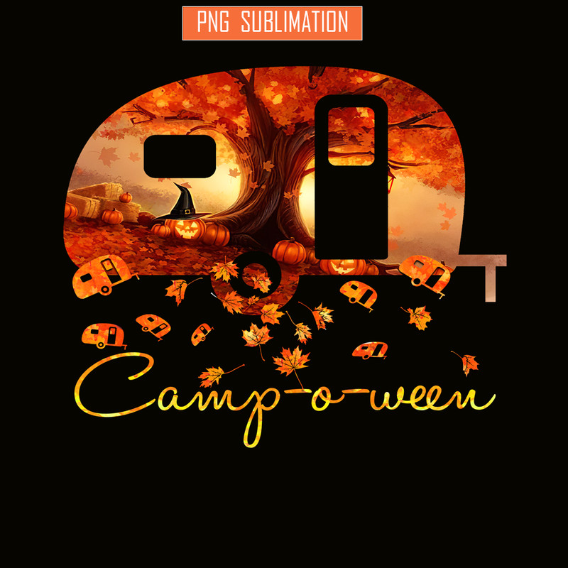 CAMP07112347-Camp o ween png camping autumn png Halloween And Camping PNG.png