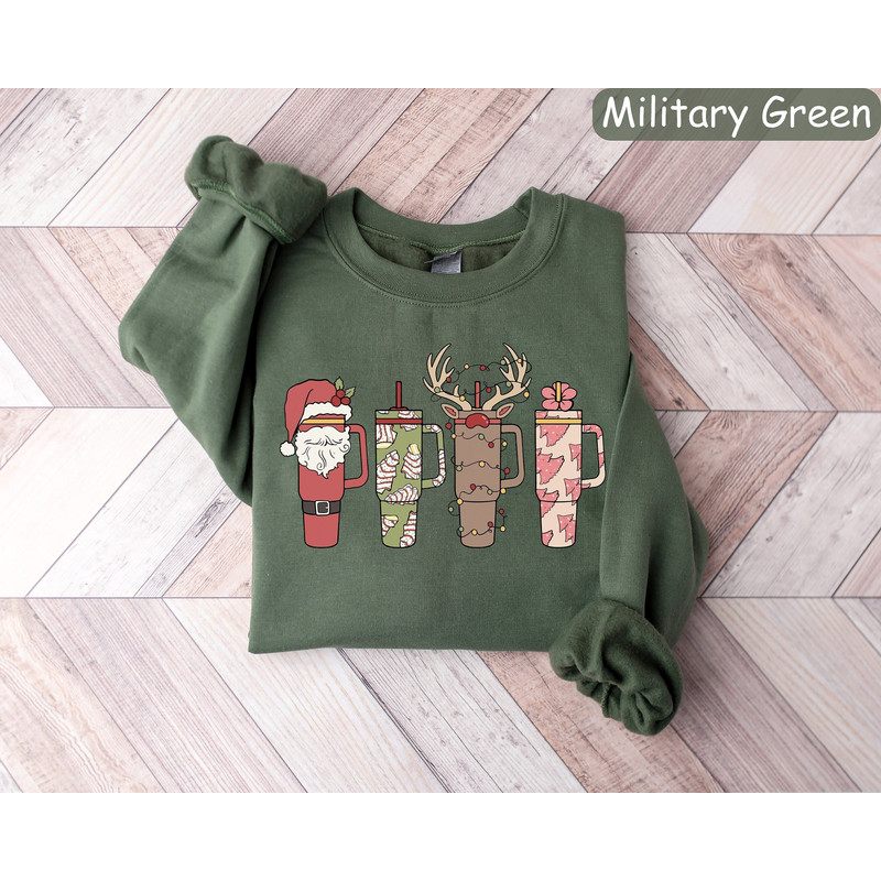 Funny Christmas Sweatshirt, Womens Christmas Shirt, Christmas Cups Shirt, Christmas Crewneck, Holiday Sweater, New Year Shirt,Christmas Gift.jpg