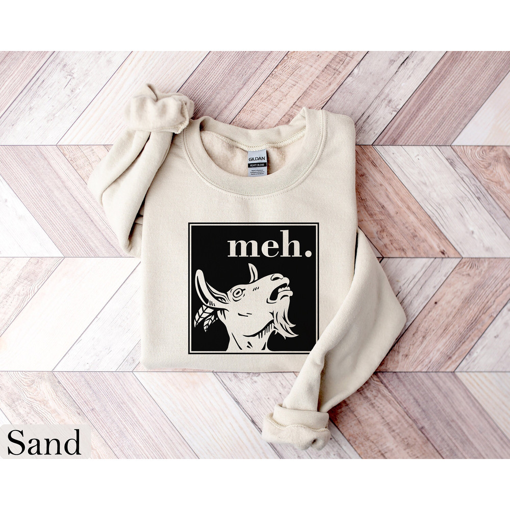 Goat Shirt, Christmas Sweatshirt, Funny Gift For Goat Lover, Happy Christmas, Farm Life, Meh Goat, Farm Animal Shirt, The Goat Whisperer.jpg