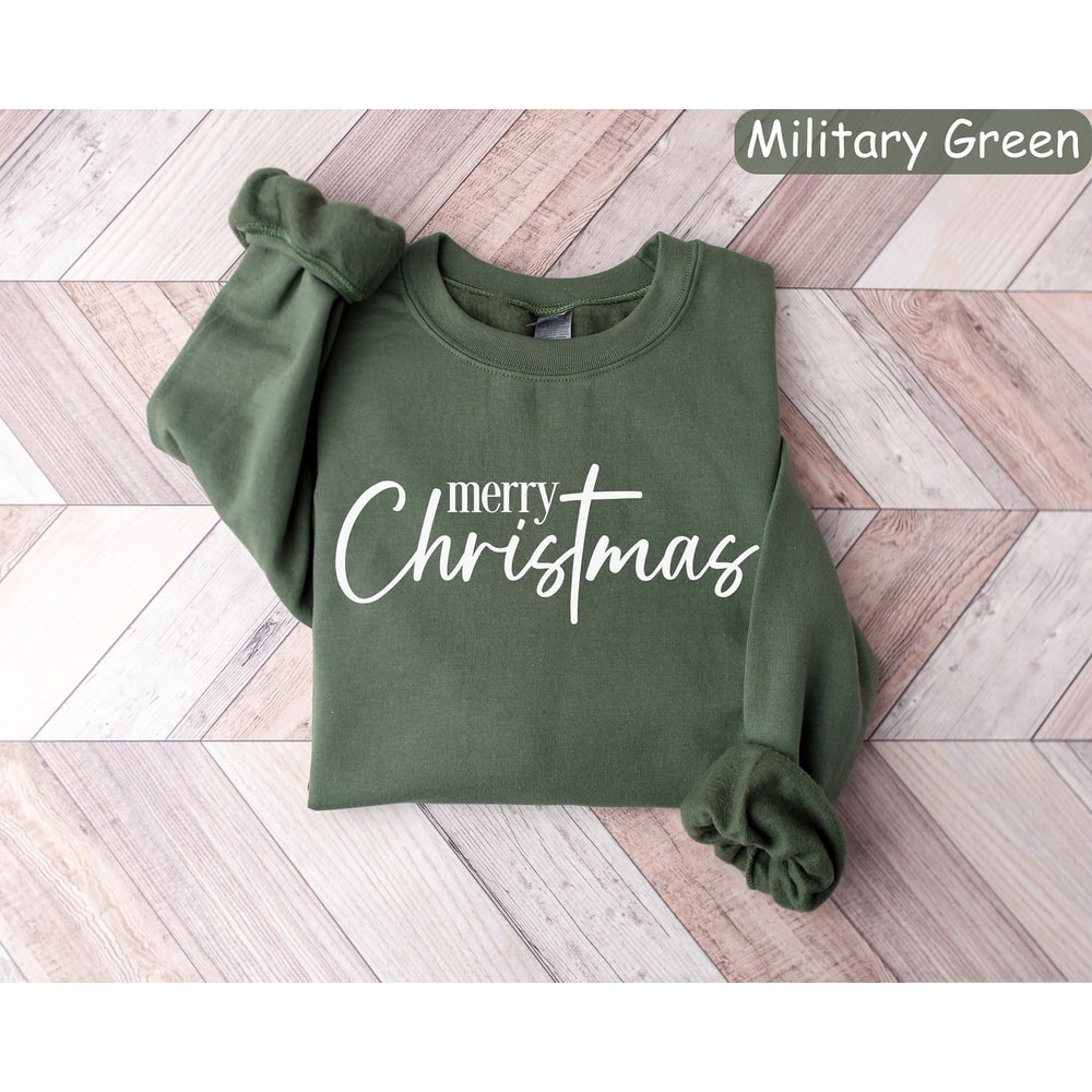 Merry Christmas Sweatshirt, Christmas Crewneck Sweatshirt, Christmas Sweater, Women Christmas Sweater, Merry and Bright Shirt, Xmas Tshirt.jpg