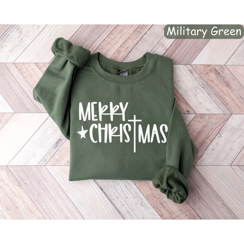 Merry Christmas Sweatshirt, Merry and Bright Shirt, Holiday Sweaters, Christmas Gift, Christmas Crewneck, Women Christmas Sweater,Xmas Shirt.jpg