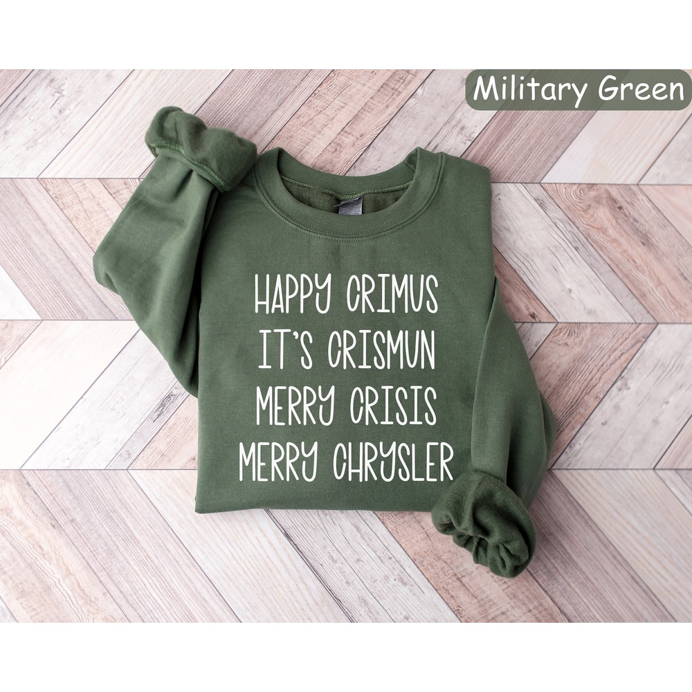 Merry Chrysler Sweatshirt, Trendy Christmas Shirt, Funny Christmas Sweater, Christmas Gift, Christmas Crewneck, Holiday Sweaters, Xmas Shirt.jpg